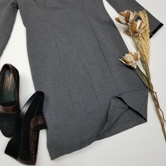 Talbots Grey Rayon Blend Sheath Dress 4 Petite - Picture 7 of 8